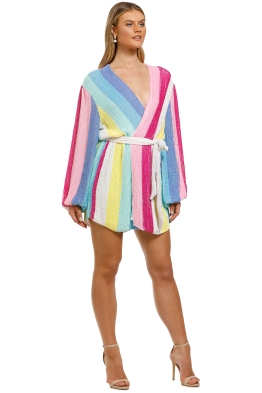 gabrielle robe in unicorn stripes