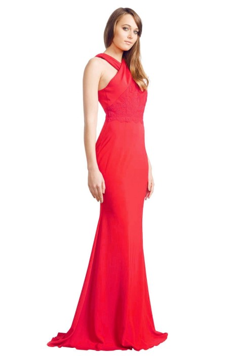 alex perry red gown