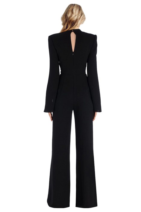 Black Crepe Jumpsuit by Carla Zampatti for Hire | GlamCorner