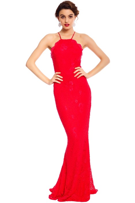 Lori Red Gown by Elle Zeitoune for Hire | GlamCorner