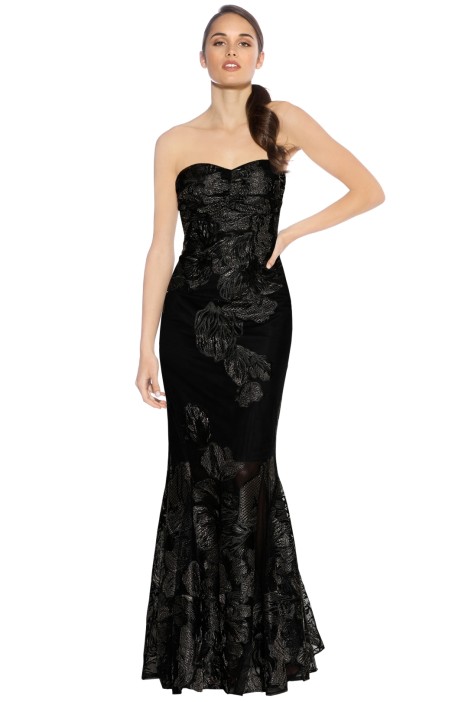 Summer Glow Fitted Gown in Black by Grace & Hart for Rent