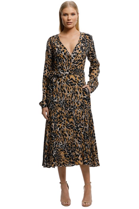 Leopard Midi Dress by MNG for Hire | GlamCorner