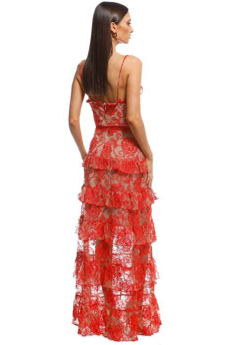 Rosie Lace Tiered Gown by Nicholas the Label for Rent