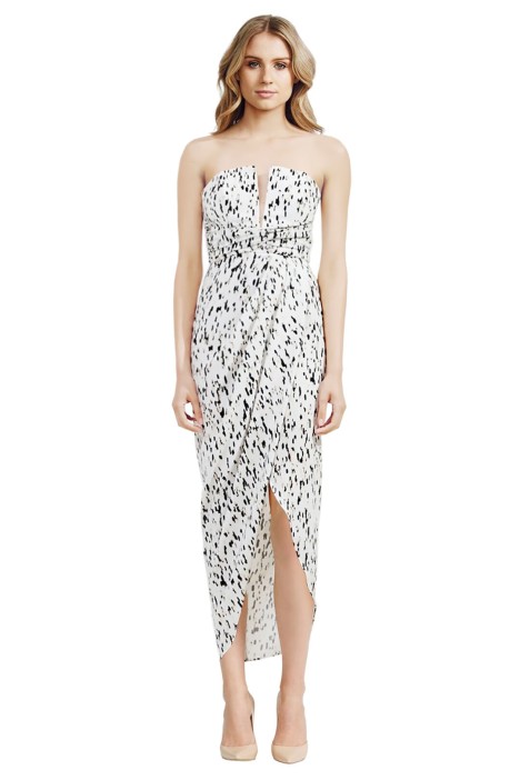 Cream Core High Neck Ruched Dress by Shona Joy for Hire