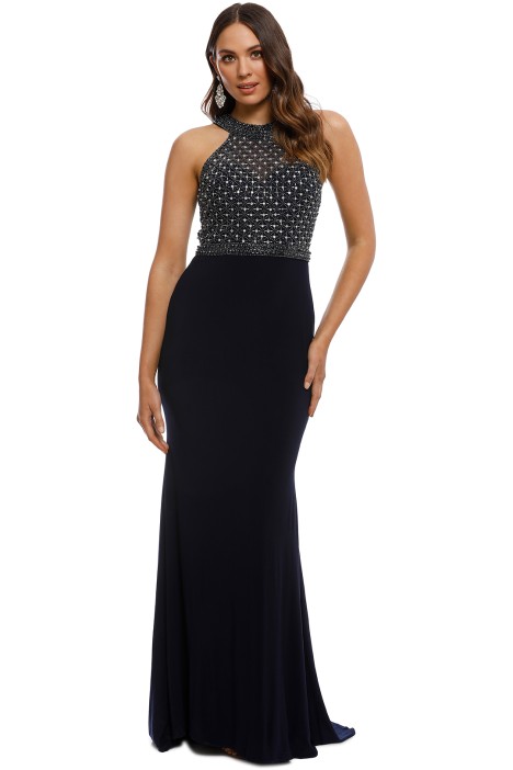Tyra Gown in Navy by Tania Olsen for Hire | GlamCorner