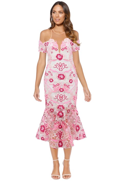 Venus Dress in Pink Multi by Thurley for Rent | GlamCorner