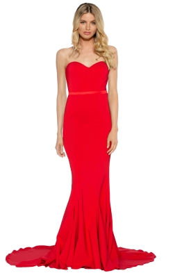 Elle Zeitoune - Arianna Gown - Red - Front
