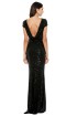 badgley mischka black sequin gown